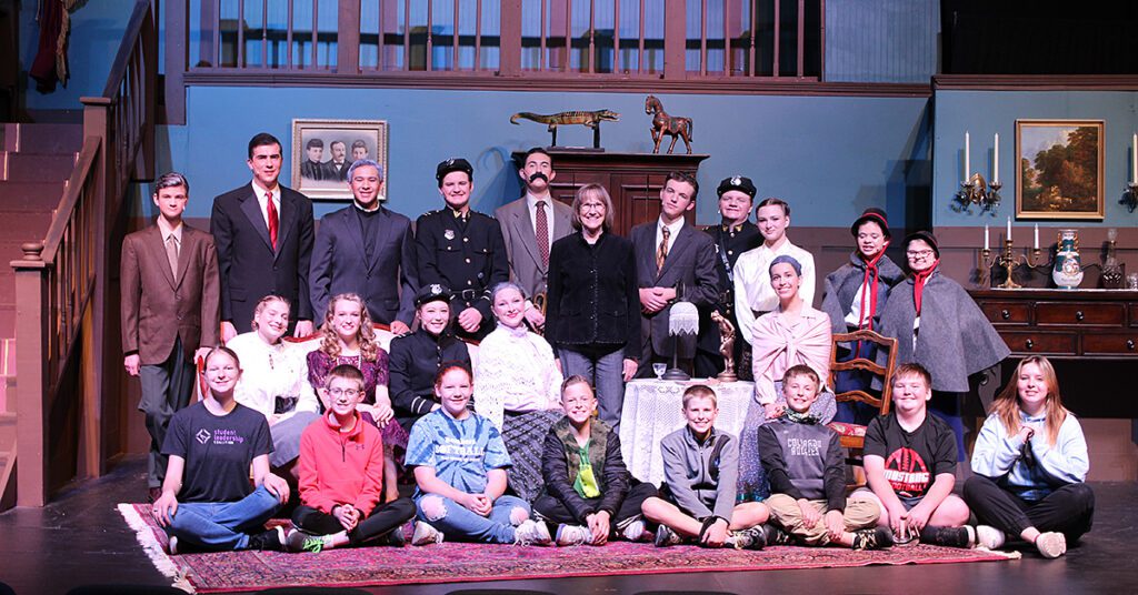 The cast and crew of Arsenic and Old Lace with Mama Payne