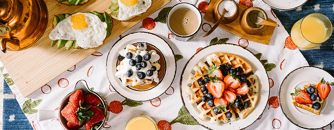 various breakfast foods photo by Rachel Park via unsplash