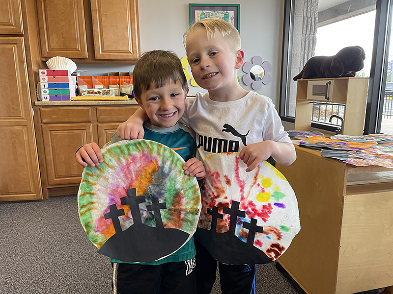 FRCS ECE students show off their Easter art